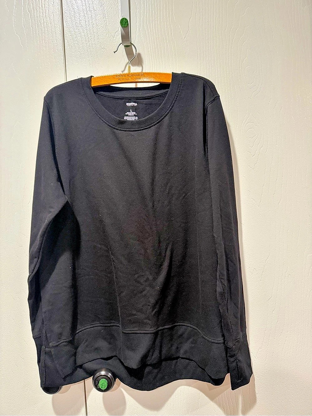 Sonoma Long Sleeve Top in Black Size Large Like New